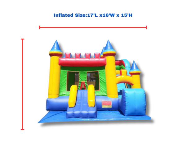 Combo Bounce House with Slide & Climbing Wall