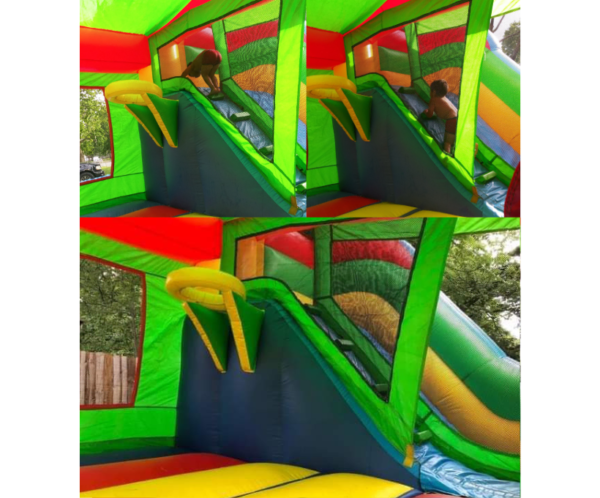 Combo Bounce House with Slide & Climbing Wall