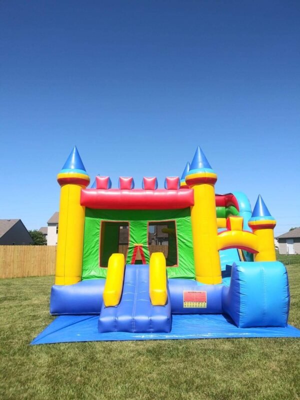 Combo Bounce House with Slide & Climbing Wall