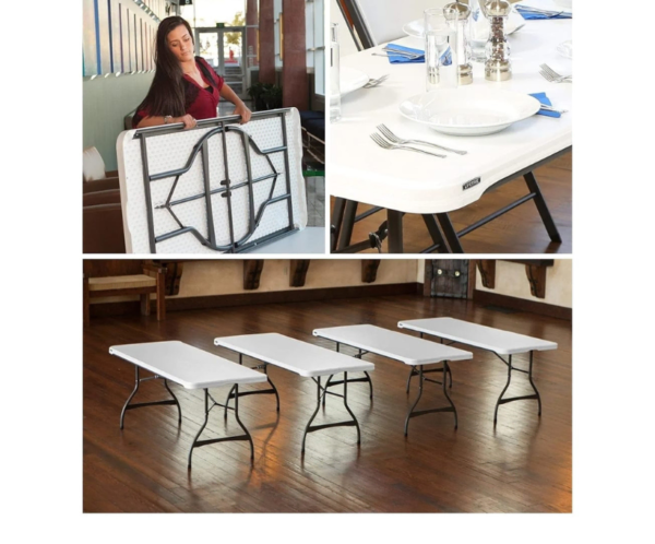 6 ft Rectangular Table for 8 people