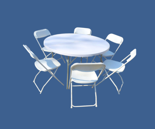 4 ft Round Table for 6 People