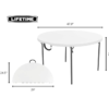 4 ft Round Table for 6 People