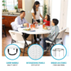 4 ft Round Table for 6 People