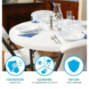 4 ft Round Table for 6 People