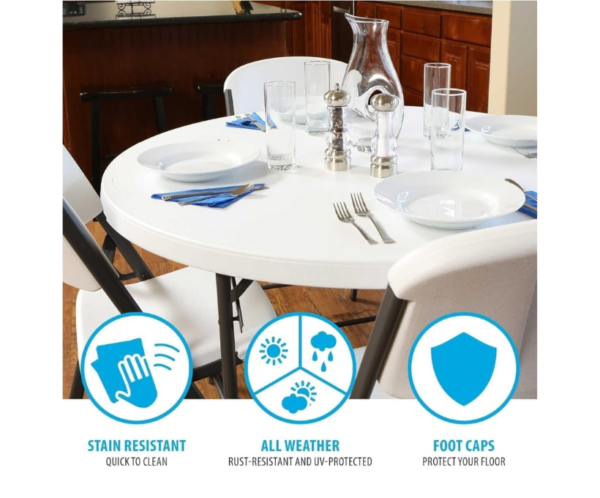 4 ft Round Table for 6 People